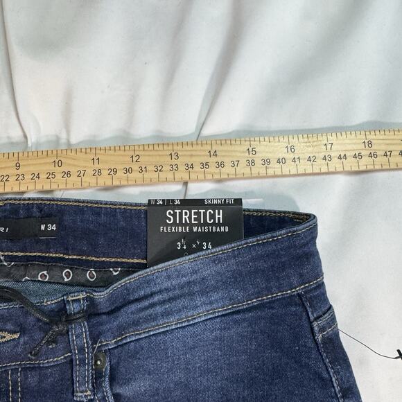 Tahari Men’s NWT Size 34x34 Premium‎ Knit Denim Seriously Soft Skinny - Picture 5 of 9